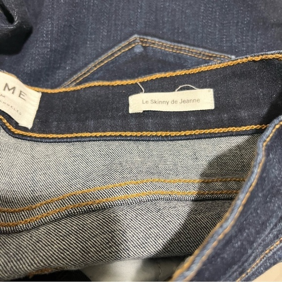 Frame Denim Le Skinny De Jeanne Jeans Dark Wash Size 27 Low Rise Chewed Hem - Picture 7 of 9